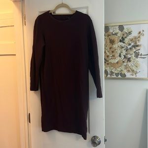 Theory marroon shift dress